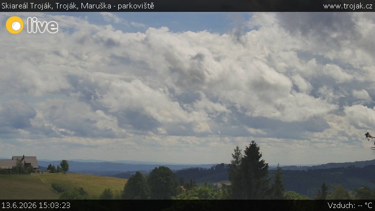 Skiareál Troják - Troják, Maruška - parkoviště - 13.6.2026 v 15:03
