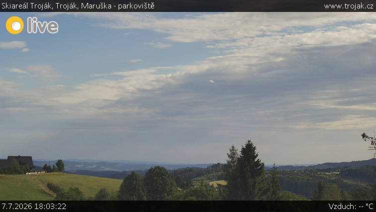 Skiareál Troják - Troják, Maruška - parkoviště - 7.7.2026 v 18:03