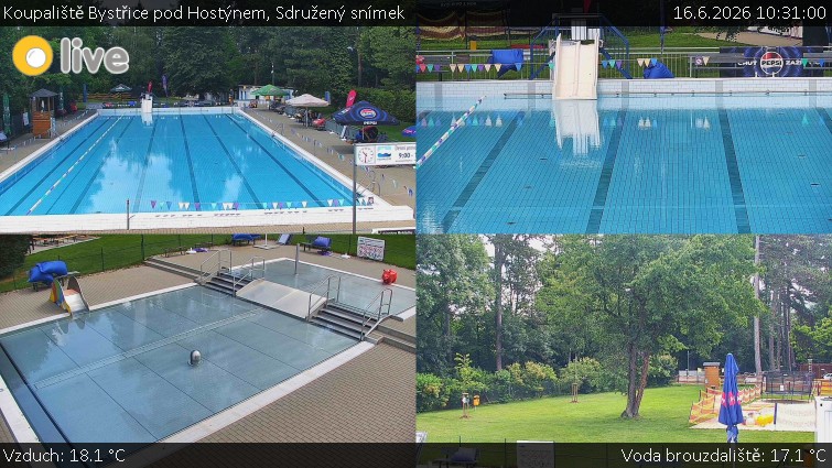 Koupaliště Bystřice pod Hostýnem - Sdružený snímek - 16.6.2026 v 10:31