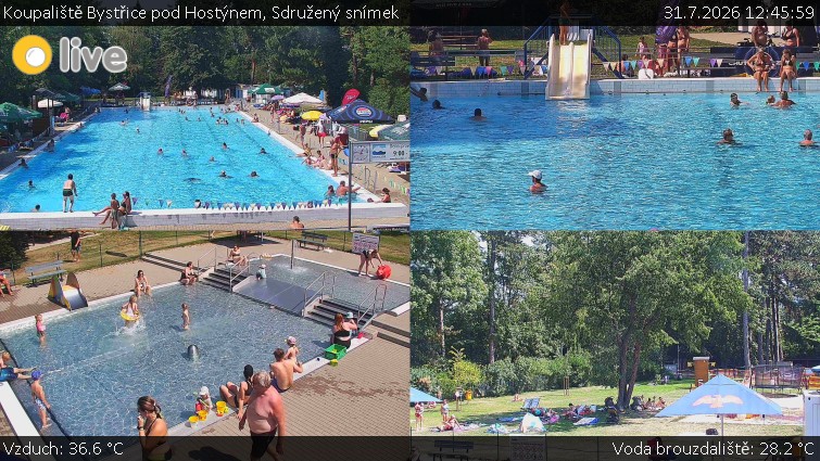 Koupaliště Bystřice pod Hostýnem - Sdružený snímek - 31.7.2026 v 12:45