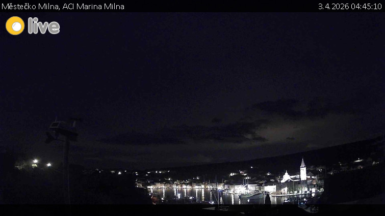 Městečko Milna - ACI Marina Milna - 3.4.2026 v 04:45