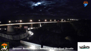 Městečko Skradin - Skradin, řeka Krka, most A1 - 1.1.2026 v 03:45 Městečko Skradin - Skradin, řeka Krka, most A1 - 1.1.2026 v 03:45