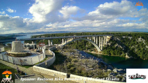 Městečko Skradin - Skradin, řeka Krka, most A1 - 1.1.2026 v 13:45 Městečko Skradin - Skradin, řeka Krka, most A1 - 1.1.2026 v 13:45