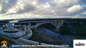 Městečko Skradin - Skradin, řeka Krka, most A1 - 1.1.2026 v 14:45 Městečko Skradin - Skradin, řeka Krka, most A1 - 1.1.2026 v 14:45