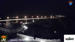 Městečko Skradin - Skradin, řeka Krka, most A1 - 2.3.2026 v 04:45
