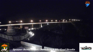 Městečko Skradin - Skradin, řeka Krka, most A1 - 2.3.2026 v 05:45