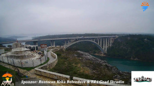 Městečko Skradin - Skradin, řeka Krka, most A1 - 2.3.2026 v 10:30