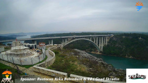 Městečko Skradin - Skradin, řeka Krka, most A1 - 2.3.2026 v 10:45