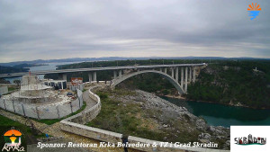 Městečko Skradin - Skradin, řeka Krka, most A1 - 2.3.2026 v 13:45