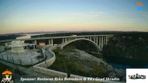 Městečko Skradin - Skradin, řeka Krka, most A1 - 6.4.2026 v 06:45