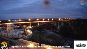 Městečko Skradin - Skradin, řeka Krka, most A1 - 31.5.2026 v 04:45 Městečko Skradin - Skradin, řeka Krka, most A1 - 31.5.2026 v 04:45