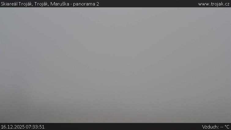 Skiareál Troják - Troják, Maruška - panorama 2 - 16.12.2025 v 07:33