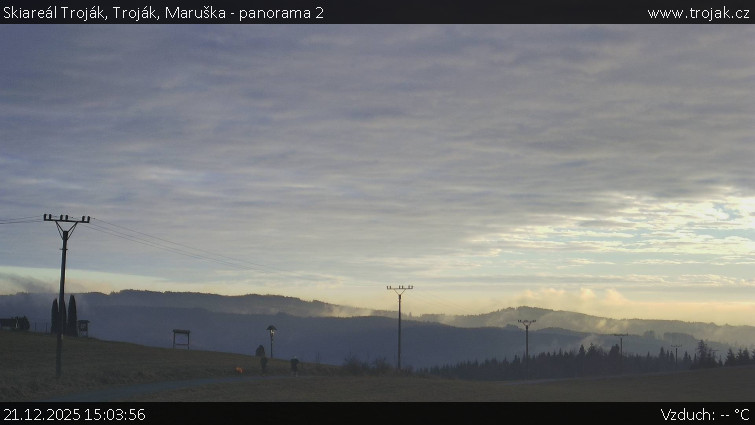 Skiareál Troják - Troják, Maruška - panorama 2 - 21.12.2025 v 15:03