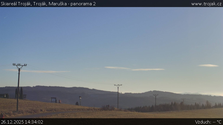 Skiareál Troják - Troják, Maruška - panorama 2 - 26.12.2025 v 14:34
