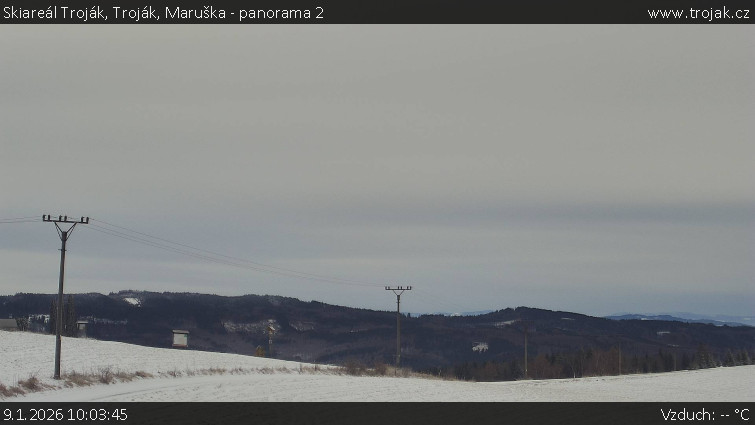 Skiareál Troják - Troják, Maruška - panorama 2 - 9.1.2026 v 10:03