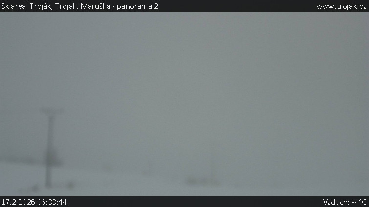Skiareál Troják - Troják, Maruška - panorama 2 - 17.2.2026 v 06:33