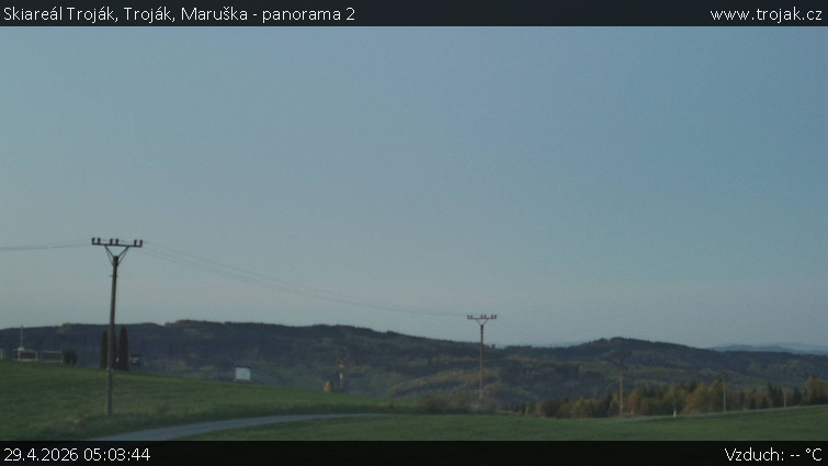 Skiareál Troják - Troják, Maruška - panorama 2 - 29.4.2026 v 05:03