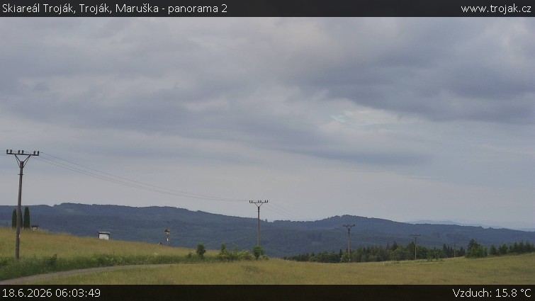 Skiareál Troják - Troják, Maruška - panorama 2 - 18.6.2026 v 06:03