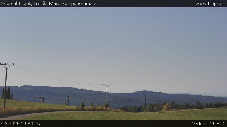 Skiareál Troják - Troják, Maruška - panorama 2 - 4.8.2026 v 09:34
