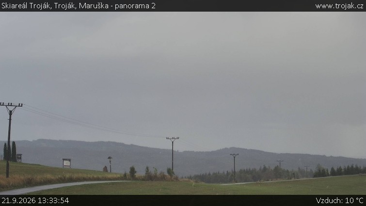 Skiareál Troják - Troják, Maruška - panorama 2 - 21.9.2026 v 13:33