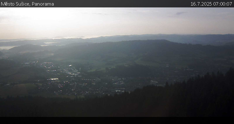 Město Sušice - Panorama - 16.7.2025 v 07:00 Město Sušice - Panorama - 16.7.2025 v 07:00