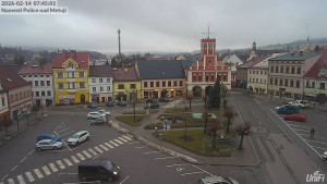 Město Police nad Metují - Masarykovo náměstí - 14.2.2026 v 07:45
