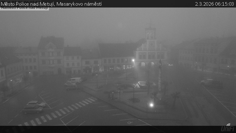Město Police nad Metují - Masarykovo náměstí - 2.3.2026 v 06:15