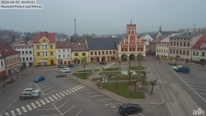 Město Police nad Metují - Masarykovo náměstí - 5.4.2026 v 06:45 Město Police nad Metují - Masarykovo náměstí - 5.4.2026 v 06:45