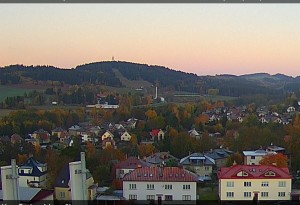 Nové Město na Moravě - Northwest panorama - 30.10.2026 v 06:45 Nové Město na Moravě - Northwest panorama - 30.10.2026 v 06:45