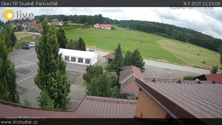 Obec Tři Studně - Parkoviště - 4.7.2025 v 11:15 Obec Tři Studně - Parkoviště - 4.7.2025 v 11:15
