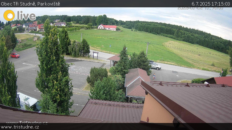 Obec Tři Studně - Parkoviště - 6.7.2025 v 17:15 Obec Tři Studně - Parkoviště - 6.7.2025 v 17:15