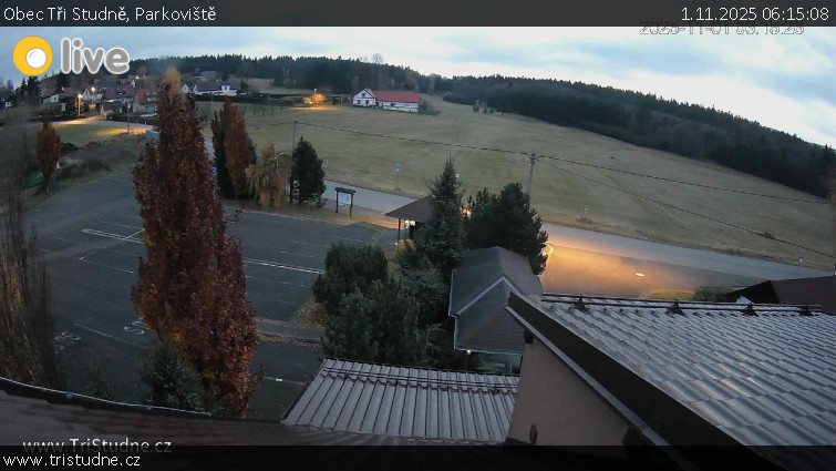Obec Tři Studně - Parkoviště - 1.11.2025 v 06:15 Obec Tři Studně - Parkoviště - 1.11.2025 v 06:15