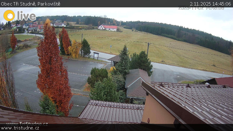 Obec Tři Studně - Parkoviště - 2.11.2025 v 14:45 Obec Tři Studně - Parkoviště - 2.11.2025 v 14:45