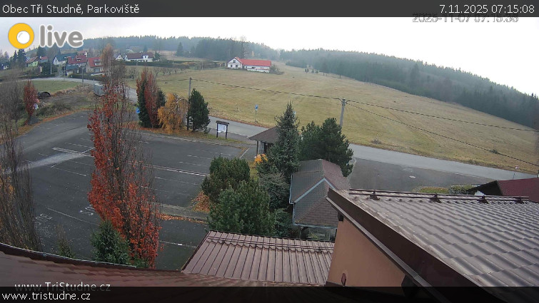 Obec Tři Studně - Parkoviště - 7.11.2025 v 07:15