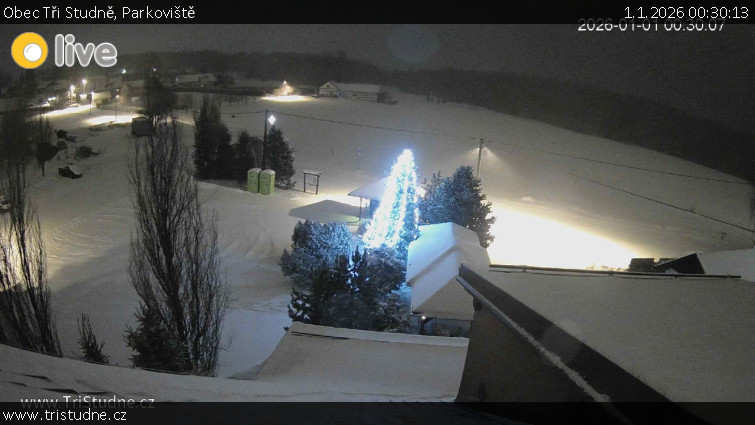 Obec Tři Studně - Parkoviště - 1.1.2026 v 00:30