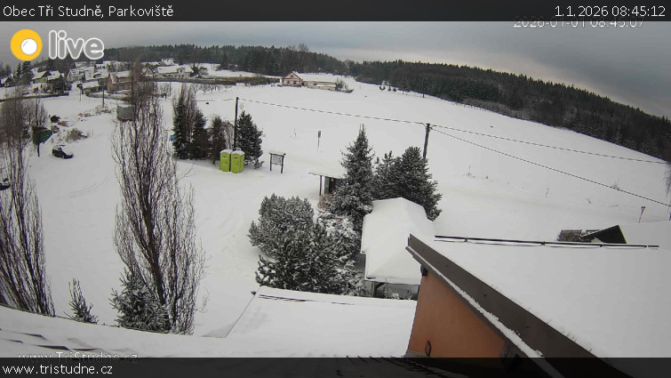 Obec Tři Studně - Parkoviště - 1.1.2026 v 08:45