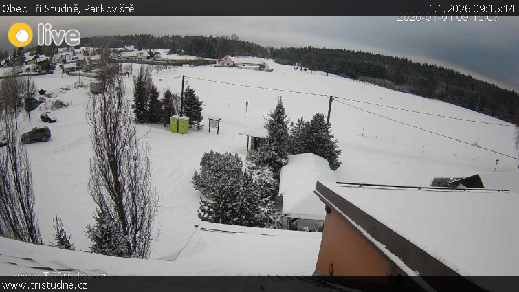 Obec Tři Studně - Parkoviště - 1.1.2026 v 09:15