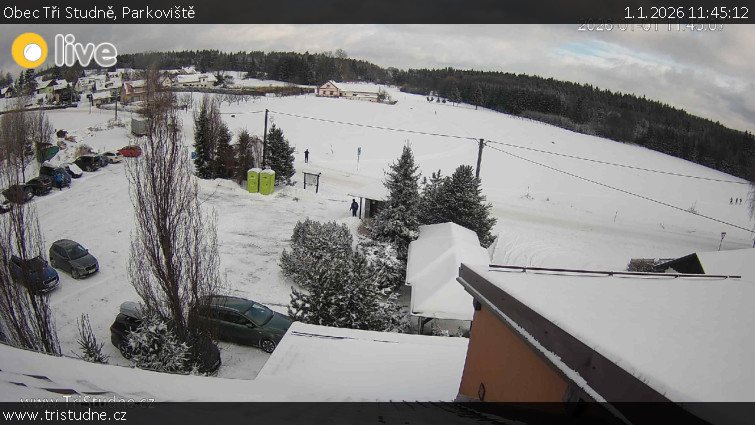 Obec Tři Studně - Parkoviště - 1.1.2026 v 11:45