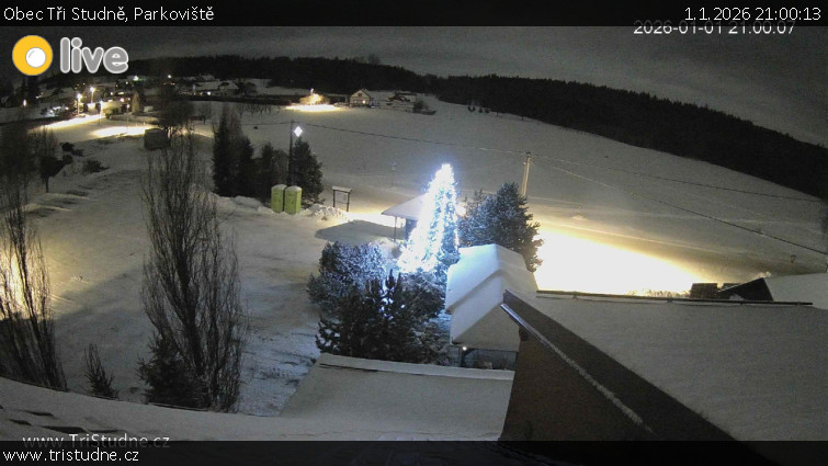 Obec Tři Studně - Parkoviště - 1.1.2026 v 21:00