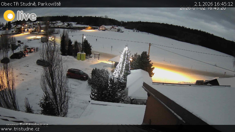 Obec Tři Studně - Parkoviště - 2.1.2026 v 16:45
