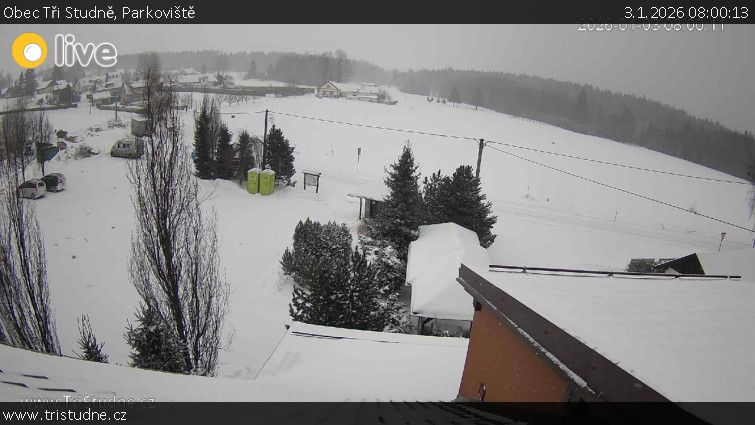 Obec Tři Studně - Parkoviště - 3.1.2026 v 08:00