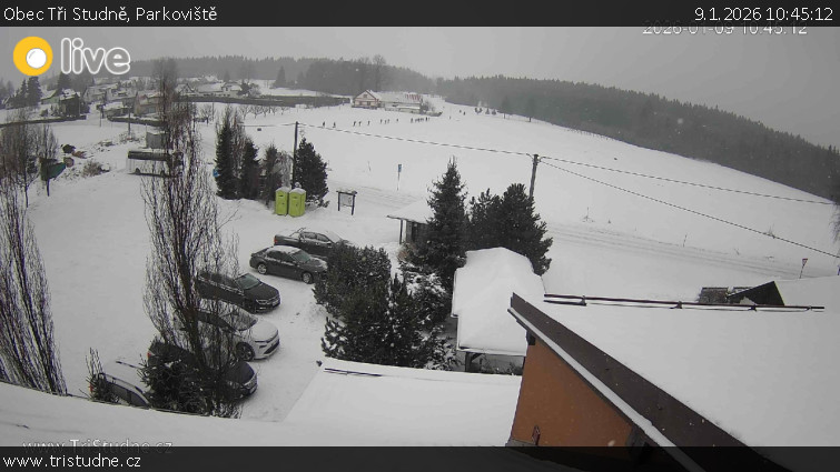 Obec Tři Studně - Parkoviště - 9.1.2026 v 10:45
