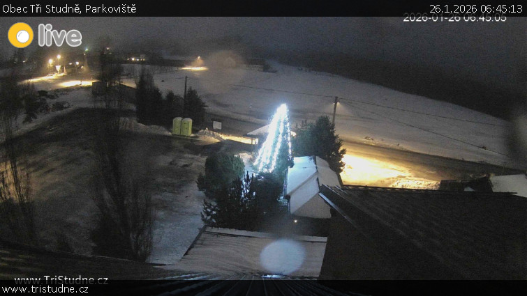Obec Tři Studně - Parkoviště - 26.1.2026 v 06:45