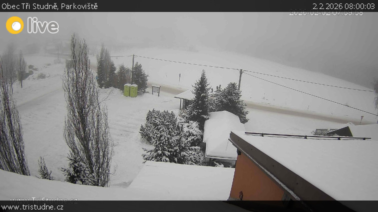 Obec Tři Studně - Parkoviště - 2.2.2026 v 08:00