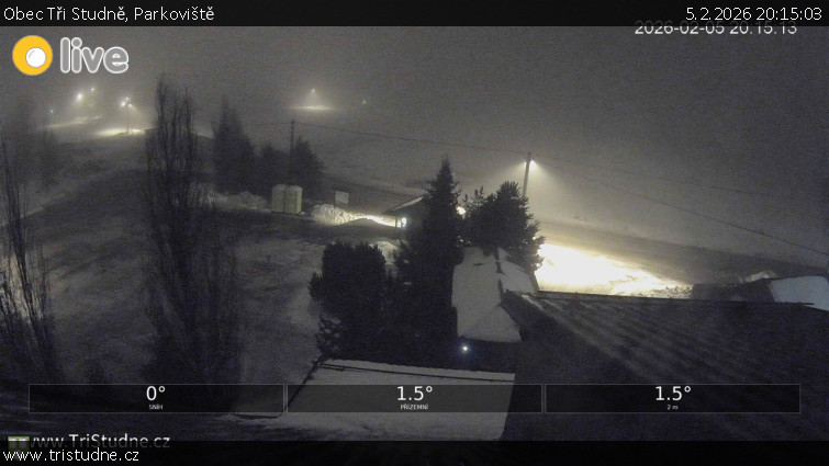 Obec Tři Studně - Parkoviště - 5.2.2026 v 20:15