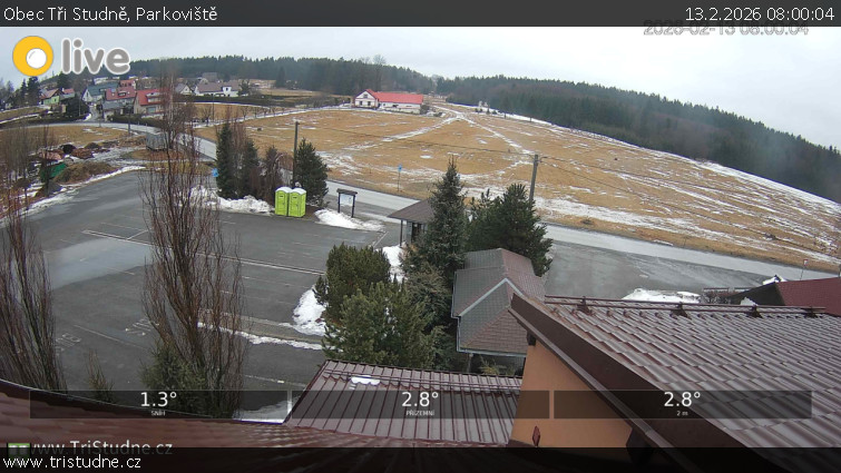 Obec Tři Studně - Parkoviště - 13.2.2026 v 08:00