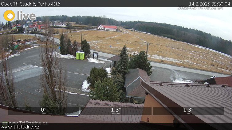 Obec Tři Studně - Parkoviště - 14.2.2026 v 09:30