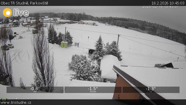 Obec Tři Studně - Parkoviště - 18.2.2026 v 10:45