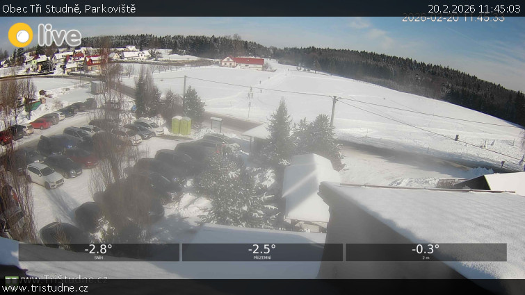 Obec Tři Studně - Parkoviště - 20.2.2026 v 11:45