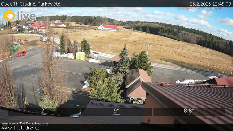 Obec Tři Studně - Parkoviště - 25.2.2026 v 12:45